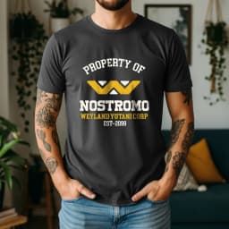 100% Cotton Nostromo T-Shirt Weyland Yutani 2099 Alien Sci-Fi Retro Style Oversized Breathable Casual Short Sleeve