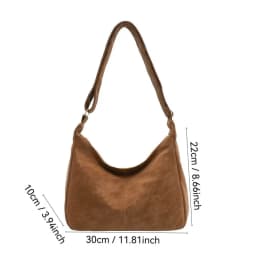 Casual Large Capacity Women's Shoulder Bag Adjustable Strap Solid Color Crossbody Bag Tote Handbag