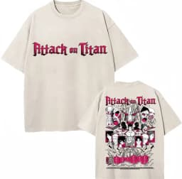 Vintage Washed Anime Attack on Titan T Shirt Levi Ackerman Manga Harajuku T-Shirt Men Women Fashion Casual Cotton Loose T Shirts