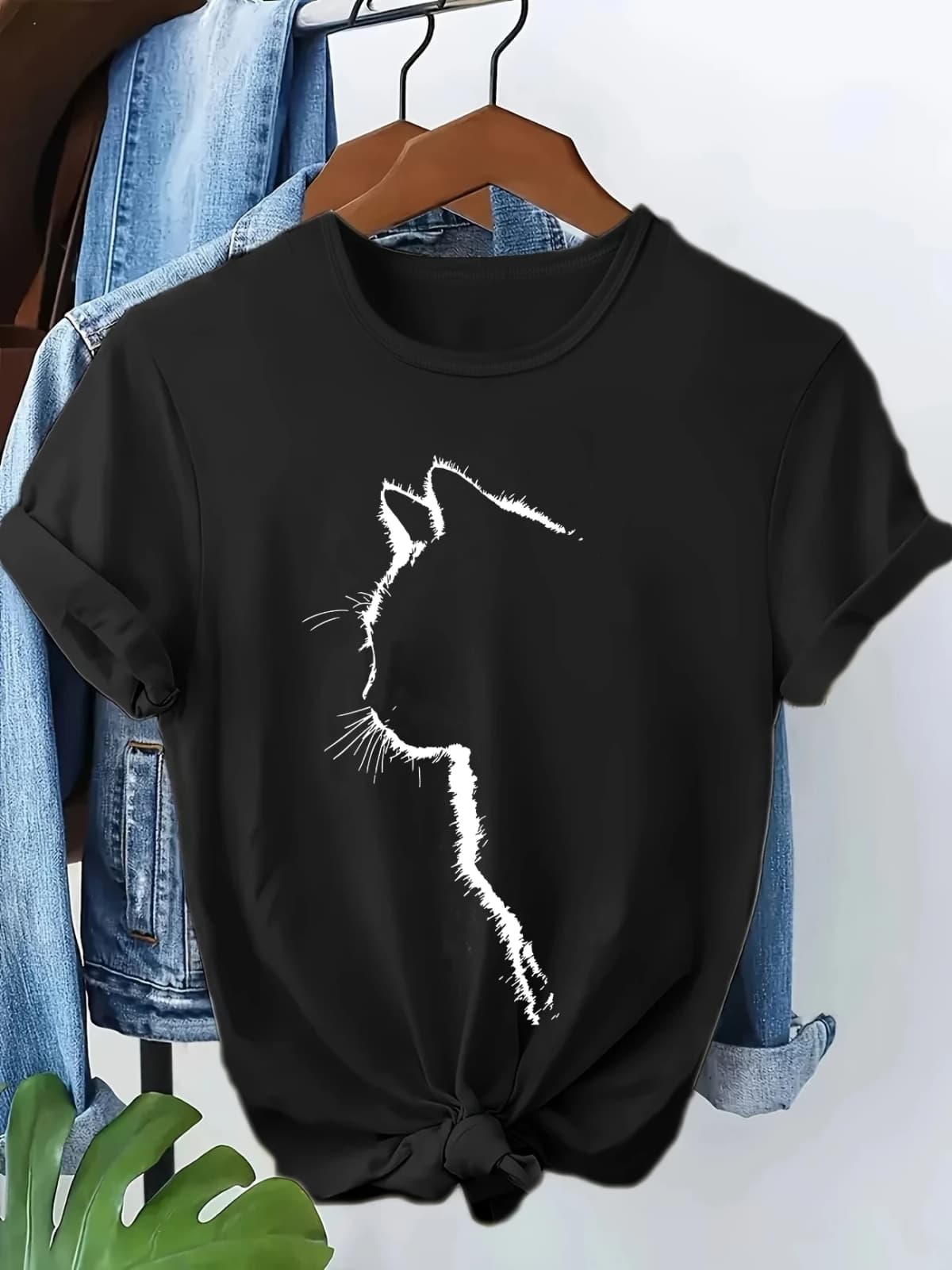 Kawaii Cat Print Fashion T-shirt Vintage Women's Casual Graphic Short Sleeve T Shirt Clothing Summer Spring Top Tee