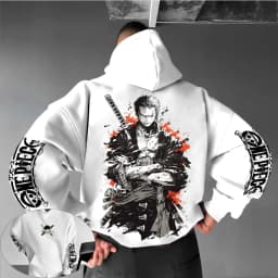 2026 New ONE PIECE Roronoa Zoro Printed Hoodie Sweatshirt Men's and Women's Hoodie Men's Tops Sports Hoodie Harajuku Y2K Hoodie