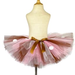 Cute Girls Deer Tutu Skirts Kids Tulle Pettiskirts with White Dots Hairbow Set Kid Halloween Reindeer Costumes Christmas Clothes