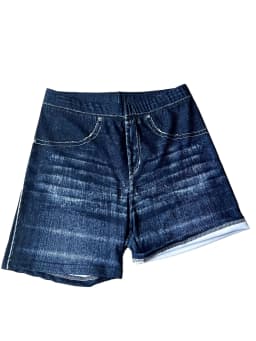 Women's High Waist Yoga Shorts Butt Lifting Fitness Workout Running Shorts Summer Slim Denim Look Casual Sports Shorts