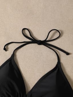 Summer Sexy Black Two-piece Triangle Bikini Swimsuit Women's Beachwear Fashion Summer Bikini