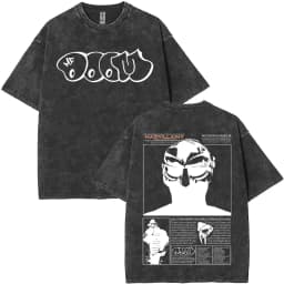 Rapper Mf Doom Tour 2026Vintage Washed T Shirts Men's Women Fashion Oversized T-shirts Y2K Hip Hop Gothic Short Sleeve T Shirts