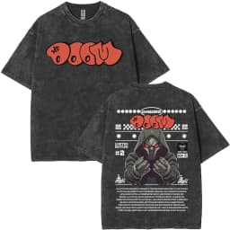 Rapper Mf Doom Tour 2026Vintage Washed T Shirts Men's Women Fashion Oversized T-shirts Y2K Hip Hop Gothic Short Sleeve T Shirts