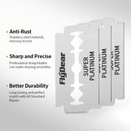 100PCS Stainless Steel Material Durable Barber Shaving Blade Double Edge Safety Razor Extra Stainless Blades