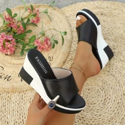 Summer New Fashion Outdoor Wedge Heel Women's Sandals Stylish Comfortable Slip-On Casual Footwear