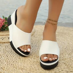 Summer New Fashion Outdoor Wedge Heel Women's Sandals Stylish Comfortable Slip-On Casual Footwear