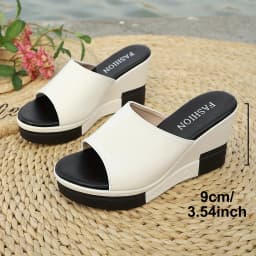 Summer New Fashion Outdoor Wedge Heel Women's Sandals Stylish Comfortable Slip-On Casual Footwear