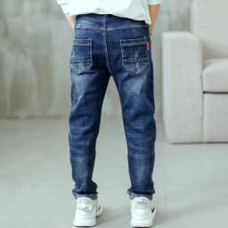 3-12 Years Spring Autumn Boys Jeans Letter M Slim Fit Style Casual Long Trousers For Kids Handsome Children Birthday Present