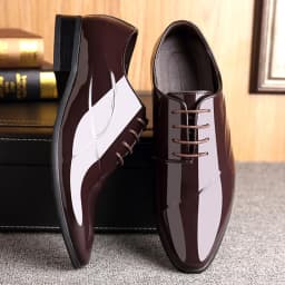 Italian Oxford Shoes for Men Luxury Patent Leather Wedding Shoes Pointed Toe Dress Shoes Classic Plus Size 38-48