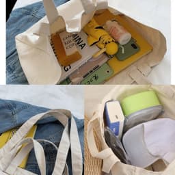 Canvas Shopping Bags New Text Series Women Casual Large Capacity Ins Tote Bag Cute Shopper Bag Simple Korean Style Shoulder Bag