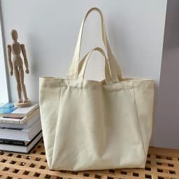 Canvas Shopping Bags New Text Series Women Casual Large Capacity Ins Tote Bag Cute Shopper Bag Simple Korean Style Shoulder Bag