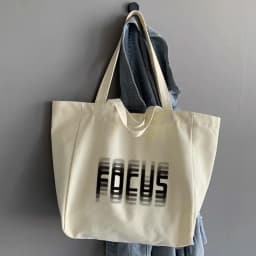 Canvas Shopping Bags New Text Series Women Casual Large Capacity Ins Tote Bag Cute Shopper Bag Simple Korean Style Shoulder Bag