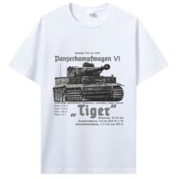 2026 German Armored Troops Tiger Tank Printed T-Shirt Royal Armoury Summer Cotton Short Sleeve Men T Shirt Streetwear Tee Summer