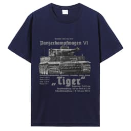 2026 German Armored Troops Tiger Tank Printed T-Shirt Royal Armoury Summer Cotton Short Sleeve Men T Shirt Streetwear Tee Summer