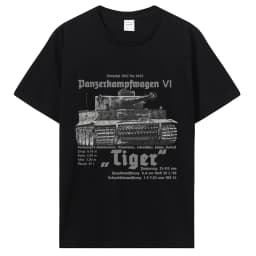 2026 German Armored Troops Tiger Tank Printed T-Shirt Royal Armoury Summer Cotton Short Sleeve Men T Shirt Streetwear Tee Summer