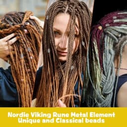 New Hair Tool Set ,Beard Beads Set Viking Piece, Viking Beard Beads Nordic Hair Accessories for Jewellery DIY Pendant Necklace