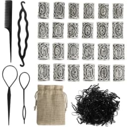 New Hair Tool Set ,Beard Beads Set Viking Piece, Viking Beard Beads Nordic Hair Accessories for Jewellery DIY Pendant Necklace