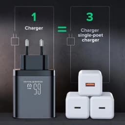 65w USB Type-C Charger PD Fast Charger Quick Charger PD 45W 30w Dual USB C Charger For iPhone For Samsung S26 S25 Laptop Tablet