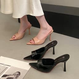 NEW Pointed Toe High Heels Sandals for Women Beautiful Korean Style Summer Shoes Rubber Sole Luxury Sensation