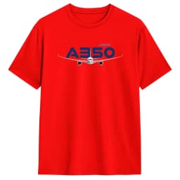 Airbus A350 T Shirt Men  Vintage T Shirts Summer Crew Neck Leisure Tee Shirt Hot Sale Oversized Tops