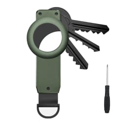 Aluminum Alloy Keychain for Apple Airtag Key Holder Compatible Tracking Keyfob for Smart Key Rings
