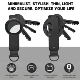 Aluminum Alloy Keychain for Apple Airtag Key Holder Compatible Tracking Keyfob for Smart Key Rings