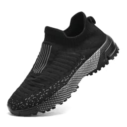 Men Sports Running Black Jogging Shoes Casual Sneakers Outdoor Breathable Mesh for Women Light Shock-absorption Black Tennis