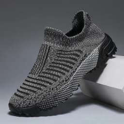 Men Sports Running Black Jogging Shoes Casual Sneakers Outdoor Breathable Mesh for Women Light Shock-absorption Black Tennis