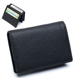New Multifunctional Card Sleeve Casual Cowhide Business Card Bag Business Coin Purse Men's