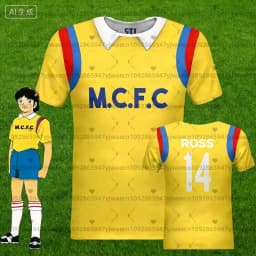 2026 Kids Anime Captain Tsubasa Football Jersey 3d Johnson Print Benji Julian Ross Soccer T Shirt Summer Men's Sports T-Shirts