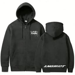 Korean Fashion Kpop Lngshot Jay Park Same Zipper Hoodie Men Women Hip Hop Oversized Zip Up Jacket Men's Fleece Zip Up Sweatshirt