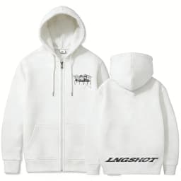 Korean Fashion Kpop Lngshot Jay Park Same Zipper Hoodie Men Women Hip Hop Oversized Zip Up Jacket Men's Fleece Zip Up Sweatshirt