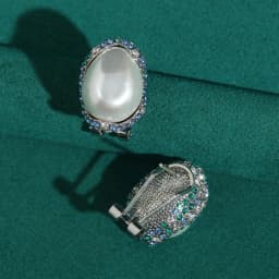 Vintage Pearl Stud Earrings Woman Elegant Jewelry Silver Color Accessories Rhinestone Luxury Irregular Designer Wedding New 2026