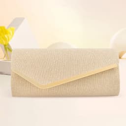 Fashionable Clutch Bag, New Versatile Makeup Bag for Women's Weddings, Round-bottomed Metal Flip Top Dinner Bag