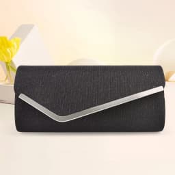 Fashionable Clutch Bag, New Versatile Makeup Bag for Women's Weddings, Round-bottomed Metal Flip Top Dinner Bag
