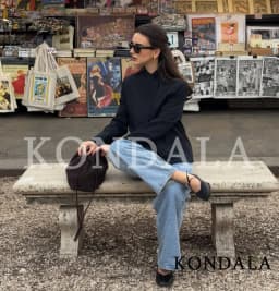 KONDALA Women Commute Pinstripe Blazer High-Neck Button Stripe Hacking Blazer 2026 Spring Summer Trends High Street Lady Blazer