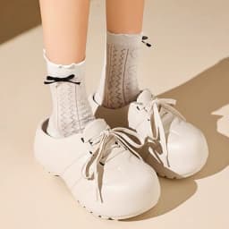 Soft Thick Bottom Lace Up Decoration Clogs Women Summer 2026 Light Weight EVA Mules Slippers Woman's Height Increase Sneakers