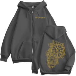 Anime Jojo Bizarre Adventure Dio Brando The World Zipper Hoodies Men Zip Up Hooded Sweatshirts Fashion Jackets Coats Streetwear