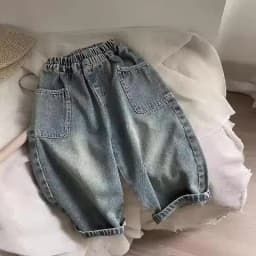 Spring Autumn Boys Denim Trousers Children's Casual Soft Kids Pants Fashion Handsome Side Pocket Loose Child Boy Jeans 1-6Years