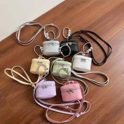 2026 NEW Ins Fashion Luxury Cute Love Fashion Joker Candy-colored Shoulder Portable Red Headphone Case Wrist Strap Mini Bag