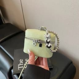 2026 NEW Ins Fashion Luxury Cute Love Fashion Joker Candy-colored Shoulder Portable Red Headphone Case Wrist Strap Mini Bag