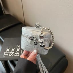 2026 NEW Ins Fashion Luxury Cute Love Fashion Joker Candy-colored Shoulder Portable Red Headphone Case Wrist Strap Mini Bag
