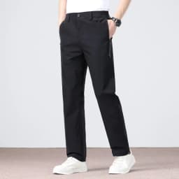 Thin Fashionable Straight Men's Casual Pants Loose Casual Business Stretch Pants Comfortable Breathable Male Brand Pants