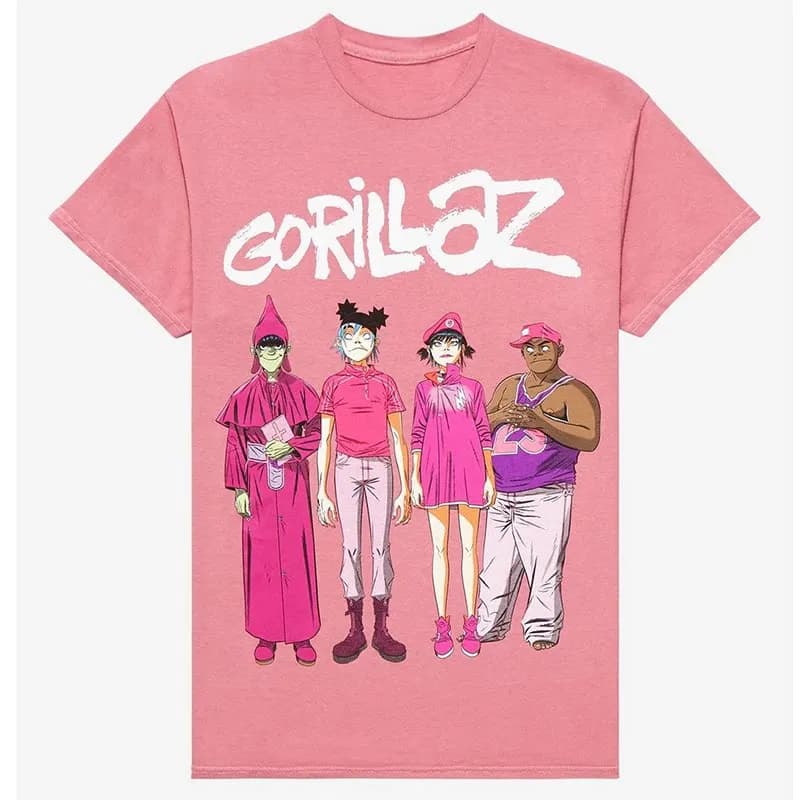Gorillaz, A British Virtual Band, Is A Street Urchin Casual T-shirt Luxury Band Brand for Both Men and Women Top