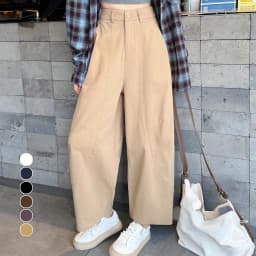 Spring Summer High Waist Cotton Women's Wide Leg Pants 2026 New Single Button Casual Loose Ankle Length Trousers Female
