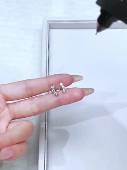 Shiny 0.6CT Curve Real Moissanite Diamond Earrings For Women Real Anniversary Gift Dating Party Jewelry