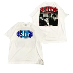 2026 BLUR Band British Rock Punk Casual T-Shirt Men's and Women's Luxury Band Brand Top White